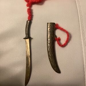 60s Chinese miniature brass  dragon sword